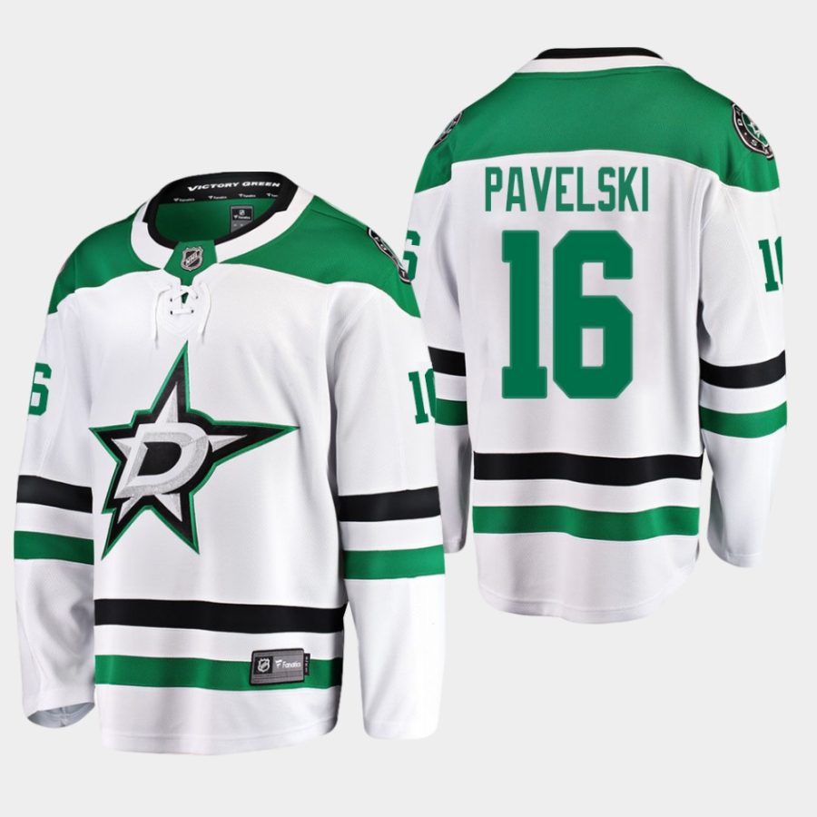 mens joe pavelski stars white away breakaway player jersey