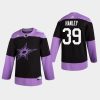 mens joel hanley stars black hockey fights cancer practice jersey