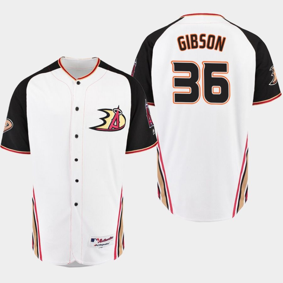 mens john gibson 2019 anaheim ducks crossover angels flex base jersey white