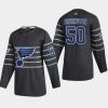 mens jordan binnington st. louis blues gray 2020 nhl all star game authentic jersey