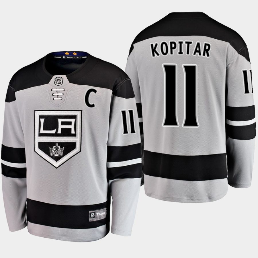 mens kings anze kopitar 2019 alternate alternate breakaway player jerseygray