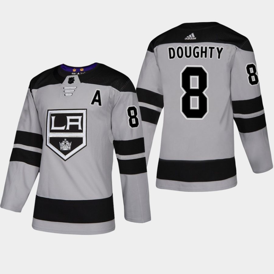 mens kings drew doughty 2019 alternate adidas authentic player jerseygray