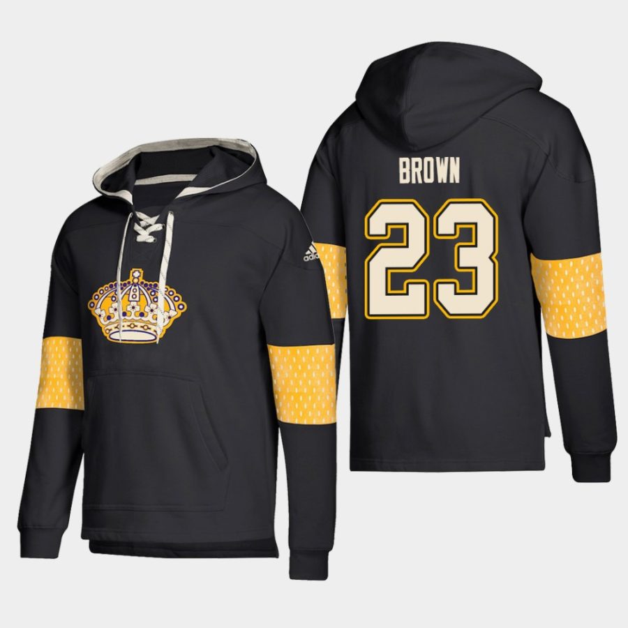 mens kings dustin brown black 2018 pullover lace up jersey