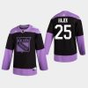 mens libor hajek rangers black hockey fights cancer practice jersey