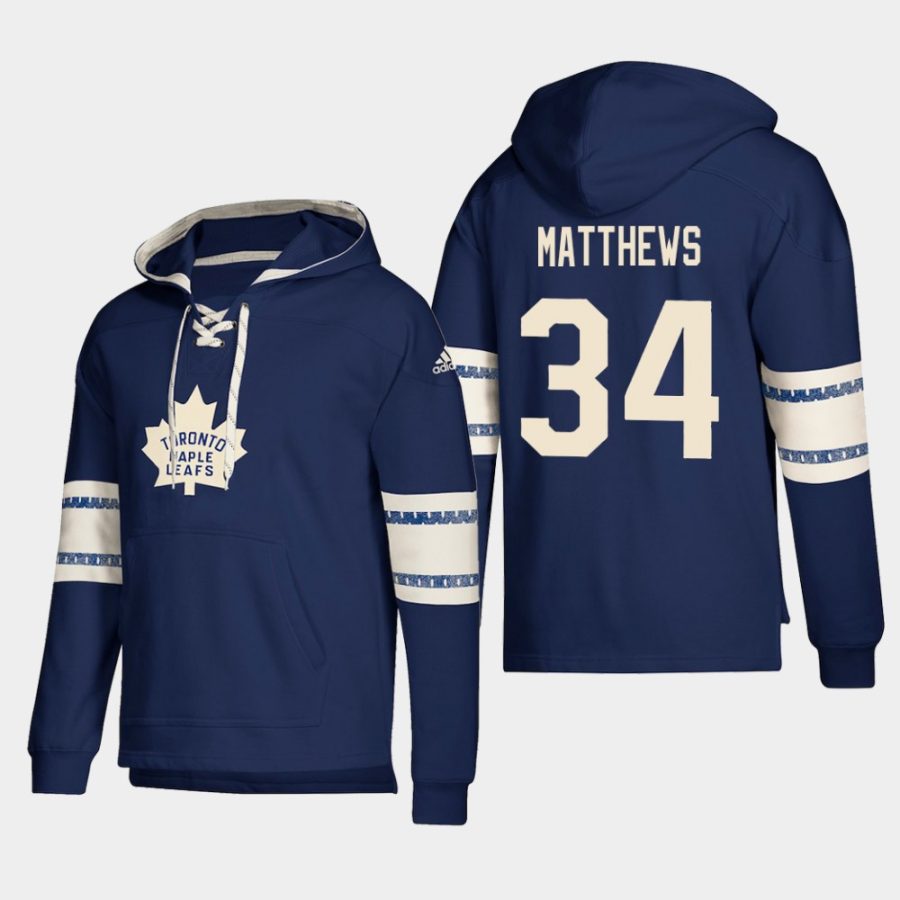 mens maple leafs auston matthews blue 2018 pullover lace up jersey