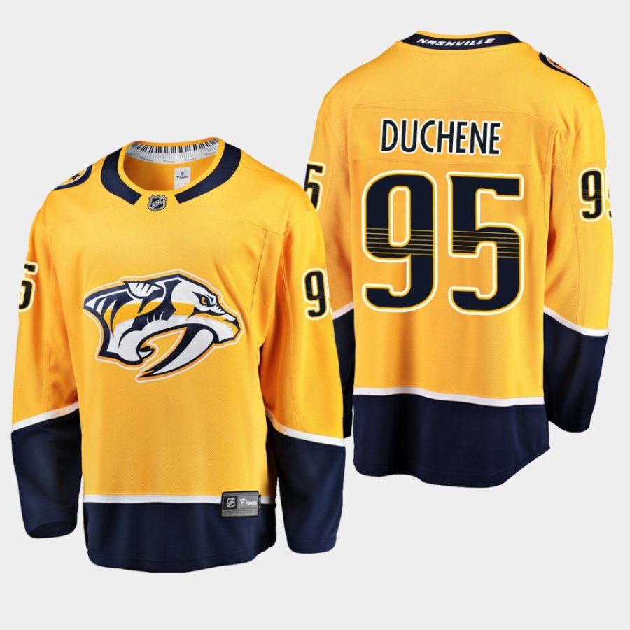 mens matt duchene predators gold home breakaway player jersey