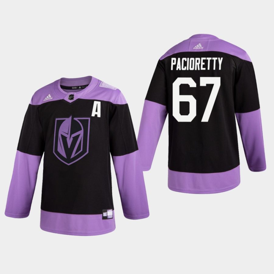 mens max pacioretty golden knights black hockey fights cancer practice jersey