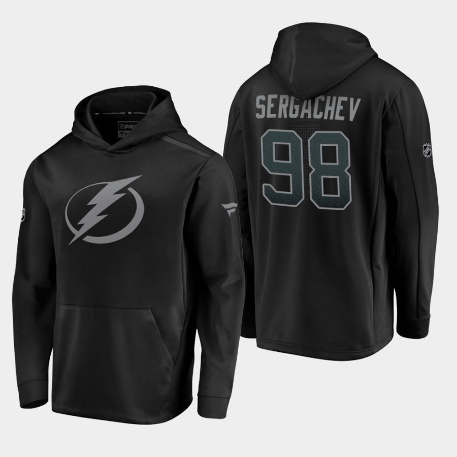 mens mikhail sergachev lightning black 2019 20 alternate logo rinkside pullover hoodie