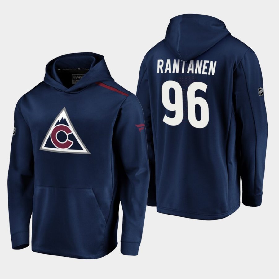 mens mikko rantanen avalanche navy 2019 20 alternate logo rinkside pullover hoodie