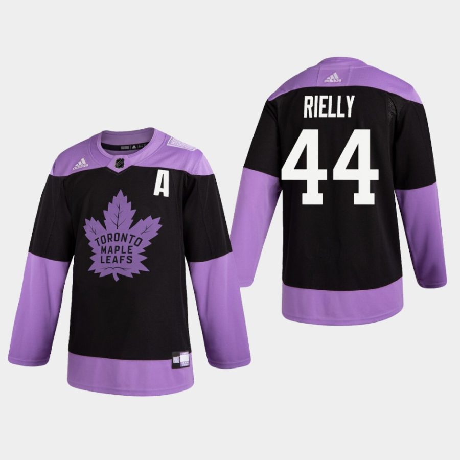 mens morgan rielly maple leafs black hockey fights cancer practice jersey