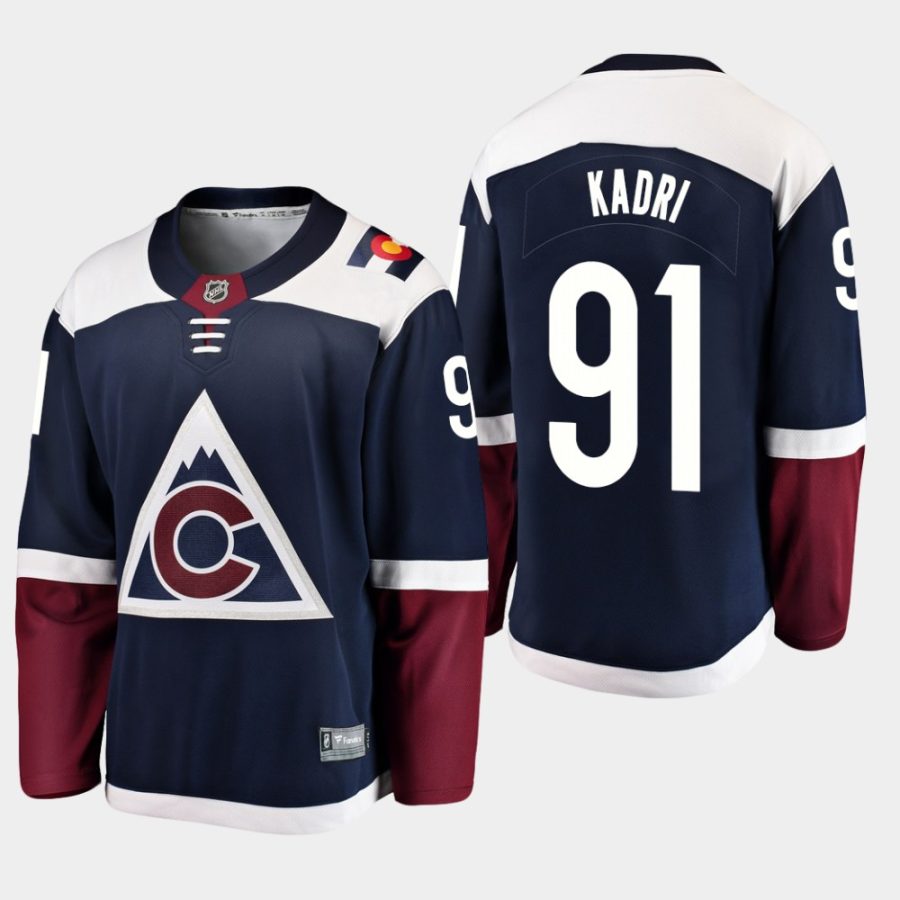 mens nazem kadri avalanche blue alternate breakaway player jersey