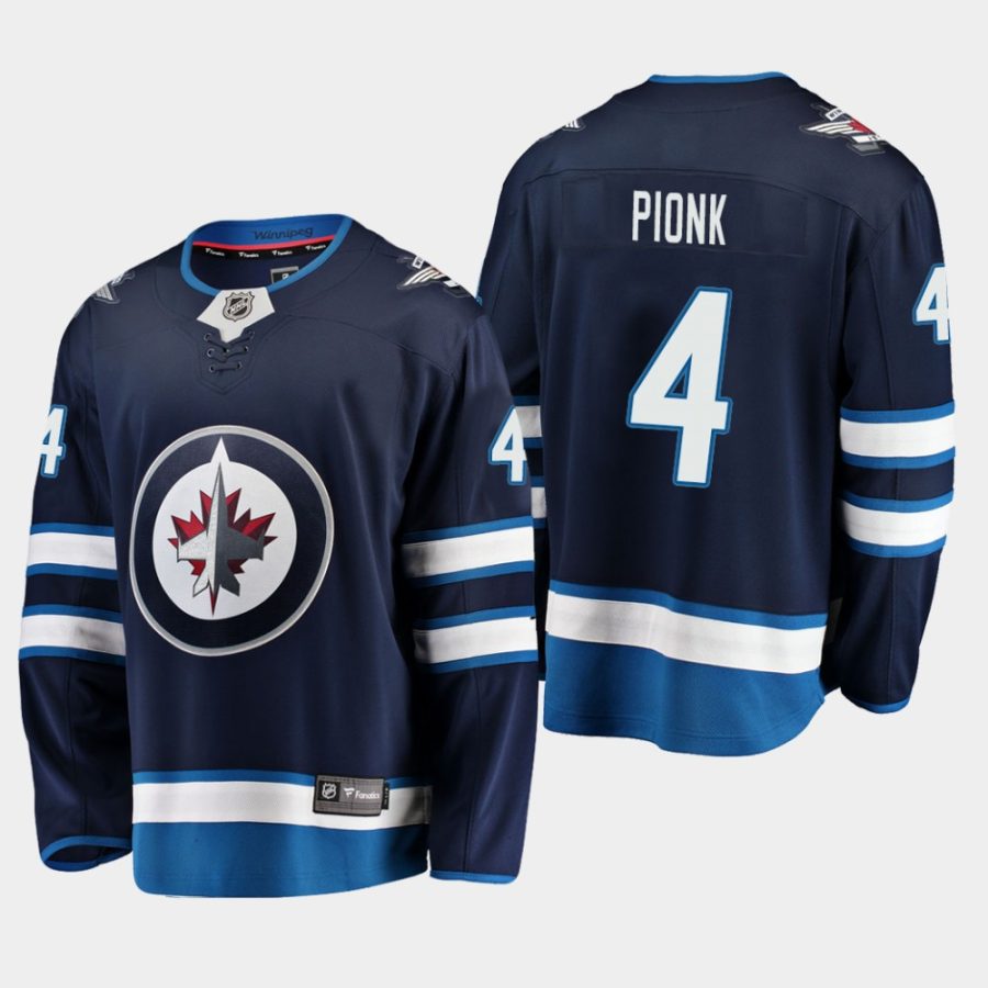 mens neal pionk jets navy home breakaway player jersey