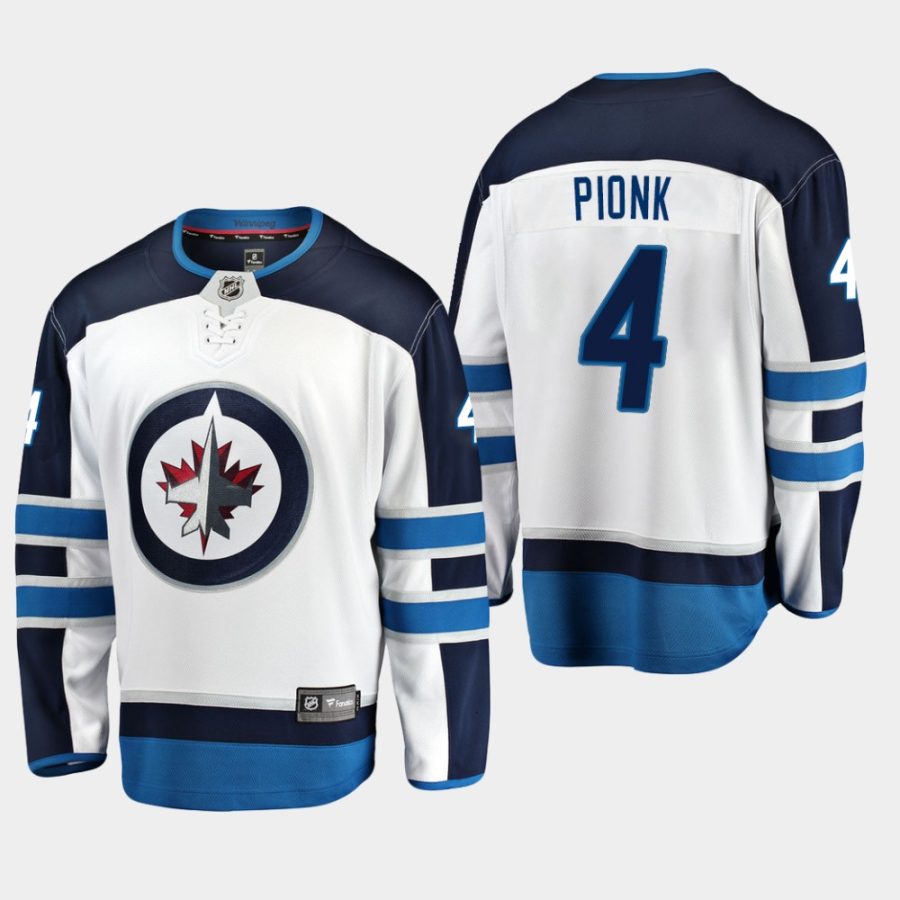 mens neal pionk jets white away breakaway player jersey