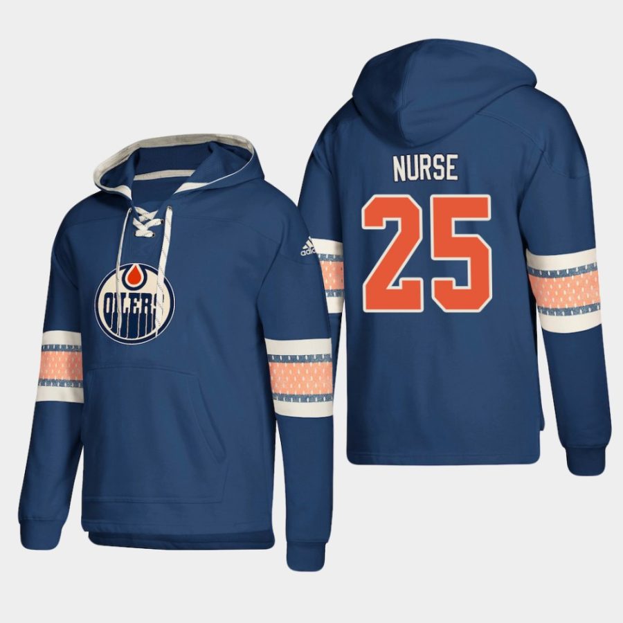 mens oilers darnell nurse royal 2018 pullover lace up adidas jersey