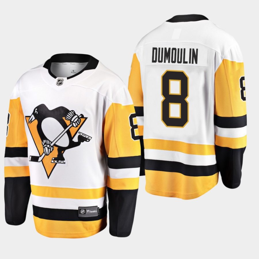 mens penguins brian dumoulin 2019 away breakaway player jerseywhite