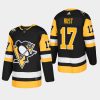 mens penguins bryan rust 2018 19 home adidas authentic stronger than hate jerseyblack 0a