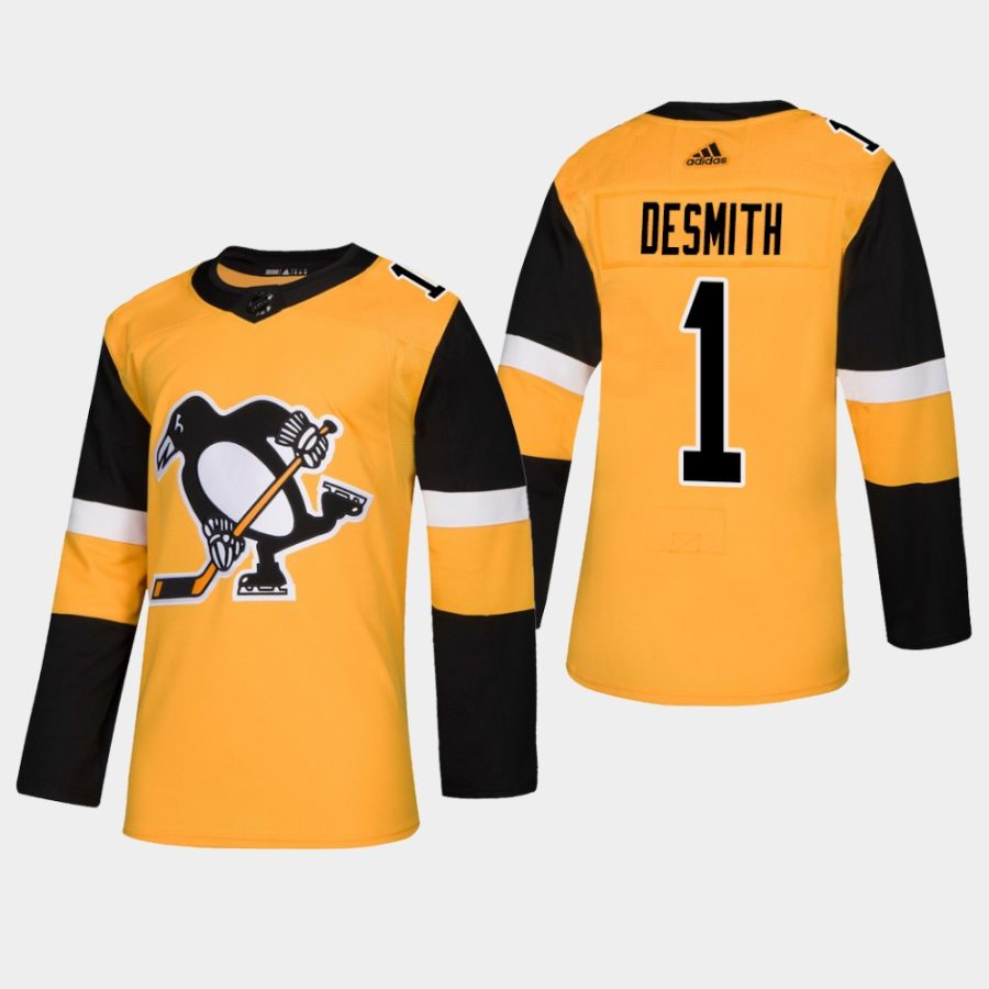 mens penguins casey desmith 2019 alternate adidas authentic player jerseygold