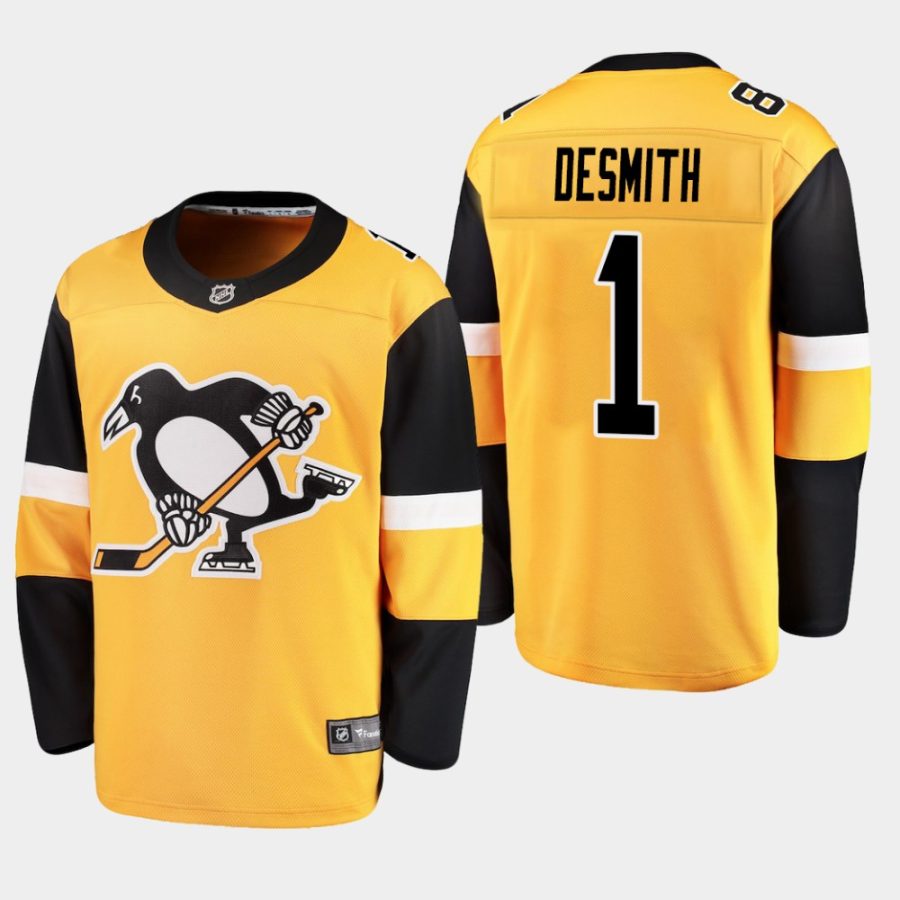 mens penguins casey desmith 2019 alternate breakaway player jerseygold