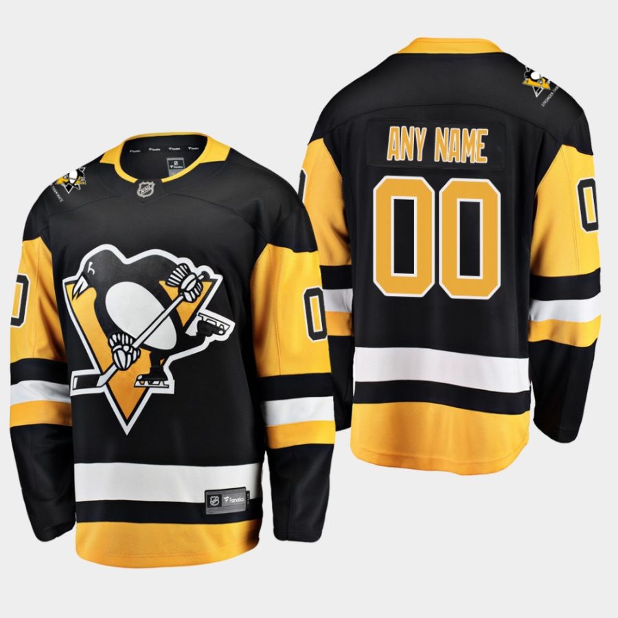 mens penguins custom 2018 19 home fanatics breakaway stronger than hate jerseyblack