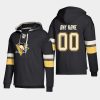 mens penguins custom black 2018 pullover lace up jersey