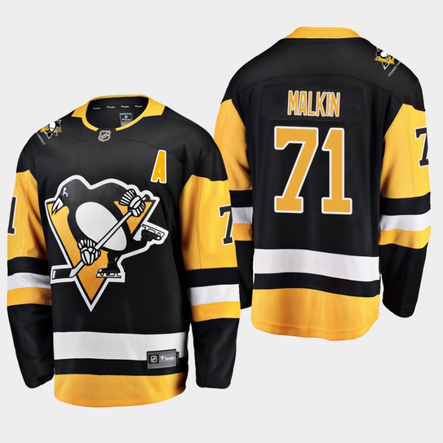 mens penguins evgeni malkin 2018 19 home fanatics breakaway stronger than hate jerseyblack