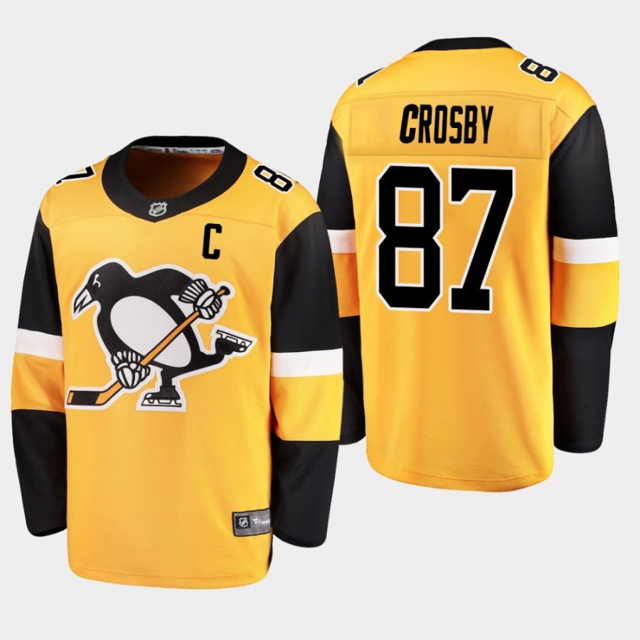 mens penguins sidney crosby 2019 alternate fanatics breakaway jerseygold