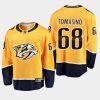 mens philip tomasino predators yellow 2019 2020 home breakaway player jersey