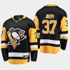 mens pierre olivier joseph penguins black home breakaway player jersey