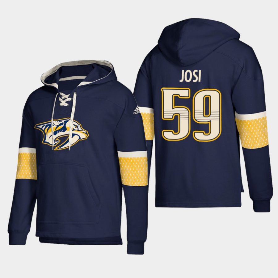 mens predators roman josi navy 2018 pullover lace up adidas jersey