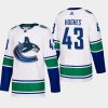 mens quinn hughes canucks white away authentic jersey