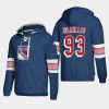 mens rangers mika zibanejad blue 2018 pullover adidas lace up jersey