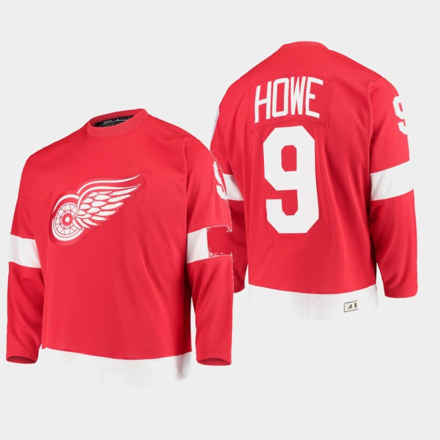 mens red wings gordie howe throwback heroes of hockey authentic jerseyred