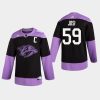 mens roman josi predators black hockey fights cancer practice jersey