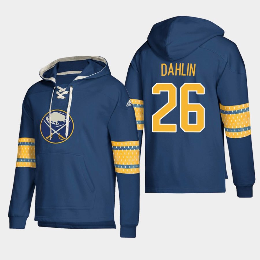 mens sabres rasmus dahlin navy 2018 pullover adidas lace up jersey