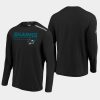 mens san jose sharks authentic pro black clutch long sleeve t shirt