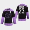 mens sean monahan flames black hockey fights cancer practice jersey