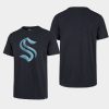 mens seattle kraken primary logo navy grit scrum t shirt