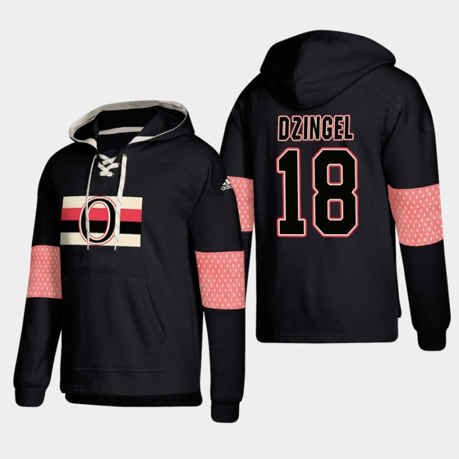 mens senators ryan dzingel black 2018 pullover lace up jersey