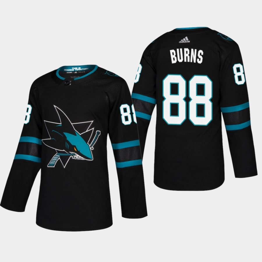 mens sharks brent burns 2018 19 alternate adizero authentic pro third jerseyblack