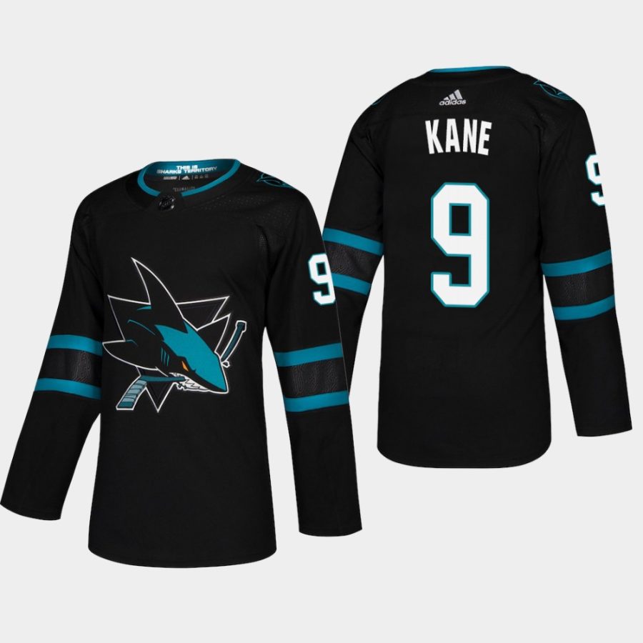 mens sharks evander kane 2018 19 alternate authentic pro third jerseyblack