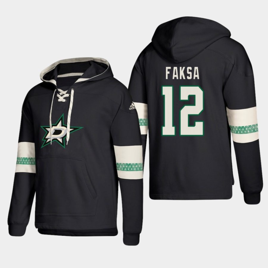 mens stars radek faksa black 2018 pullover lace up jersey