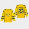 mens sweden albin eriksson 2020 iihf world junior championship yellow jersey