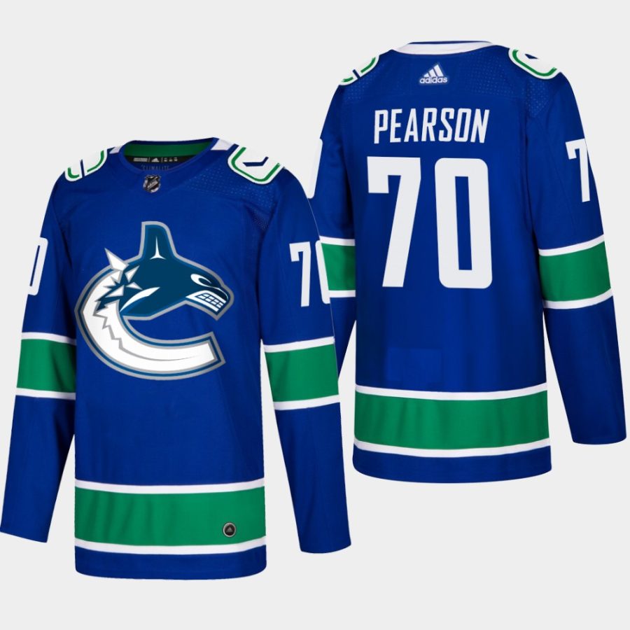 mens tanner pearson canucks blue home authentic jersey