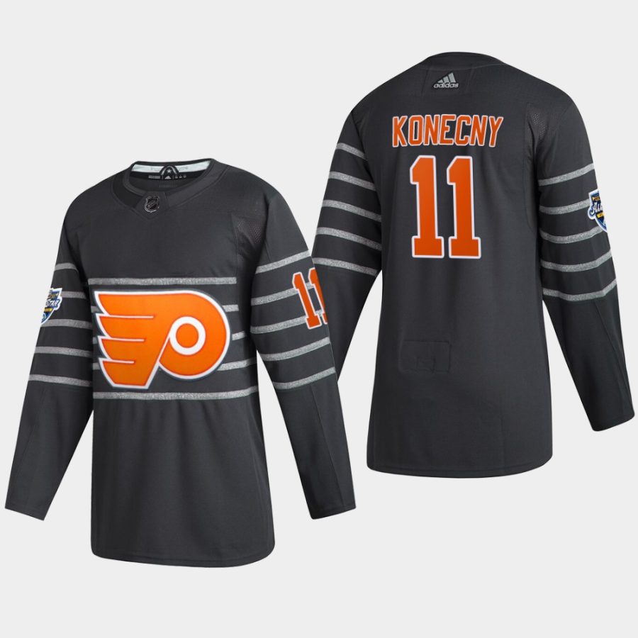 mens travis konecny philadelphia flyers gray 2020 nhl all star game authentic jersey