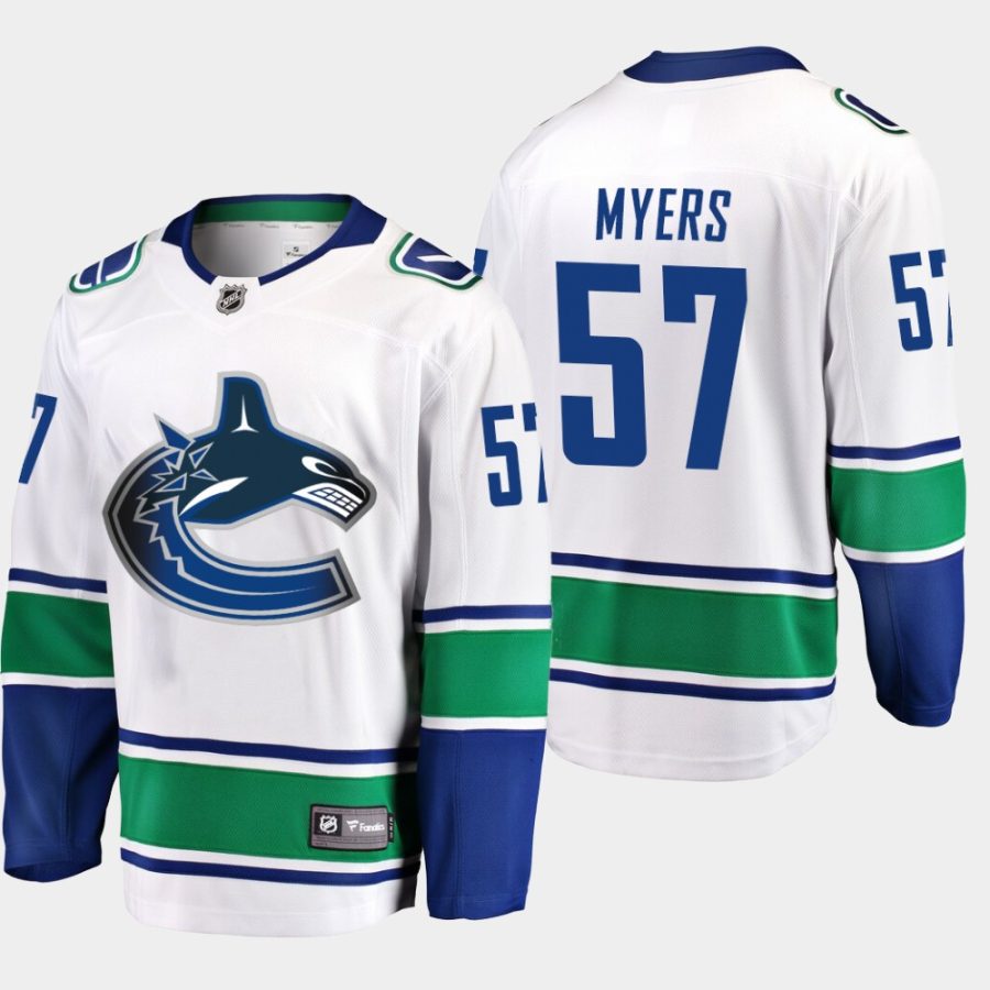 mens tyler myers canucks white away breakaway player jersey