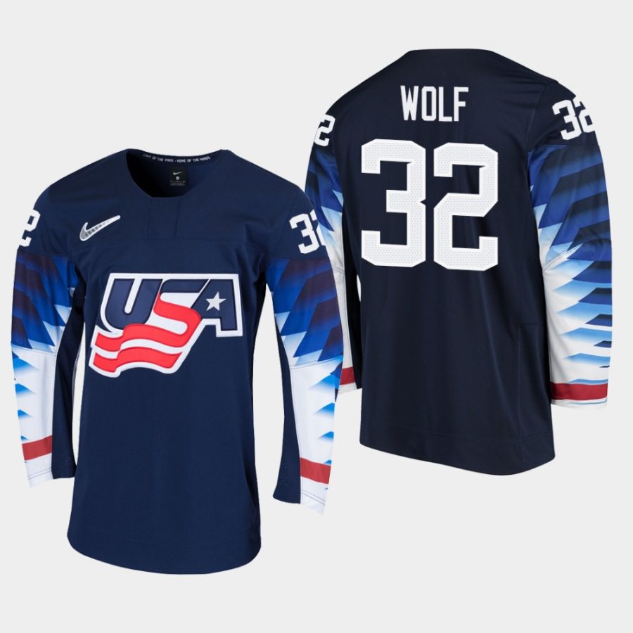 mens usa team dustin wolf 2020 iihf world junior championship black player jersey