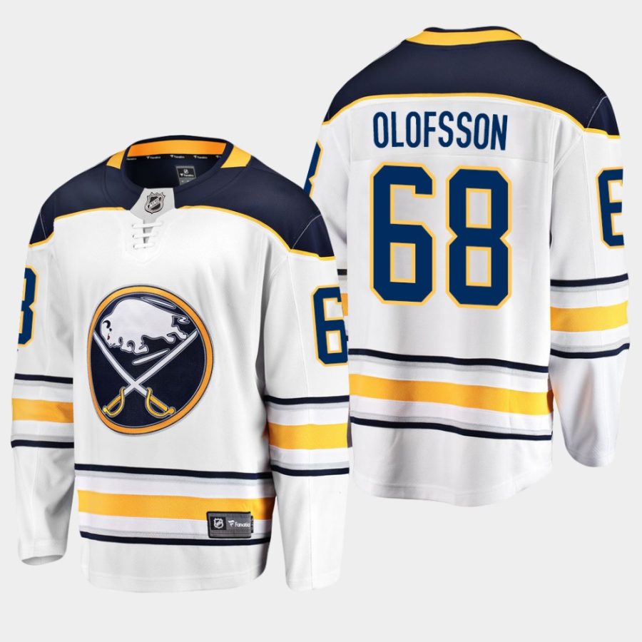 mens victor olofsson sabres white away breakaway player jersey