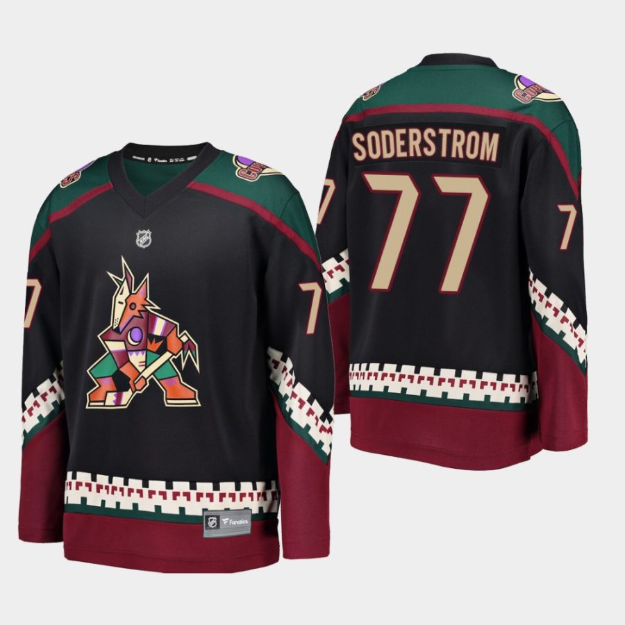 mens victor soderstrom coyotes black 2019 2020 alternate breakaway player jersey