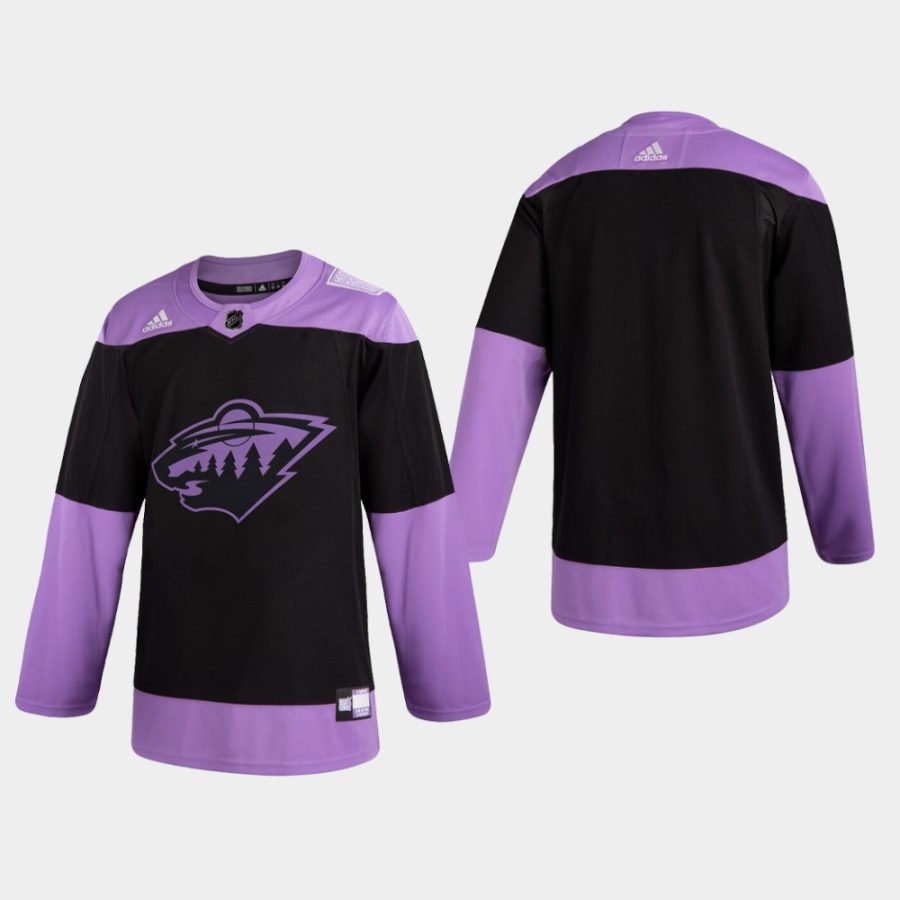 mens wild black hockey fights cancer practice jersey