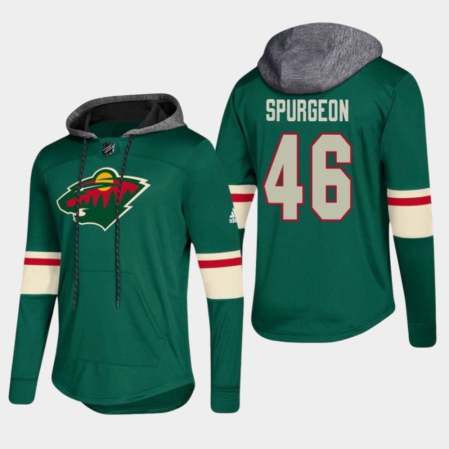 mens wild jared spurgeon green 2018 pullover platinum jersey